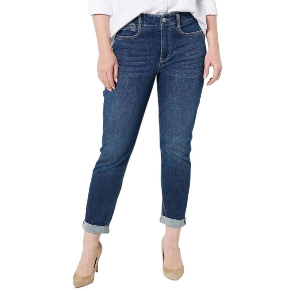 NYDJ High Rise Girlfriend Jean with Hollywood Waistband WALTON 16 A504049 - Picture 1 of 1